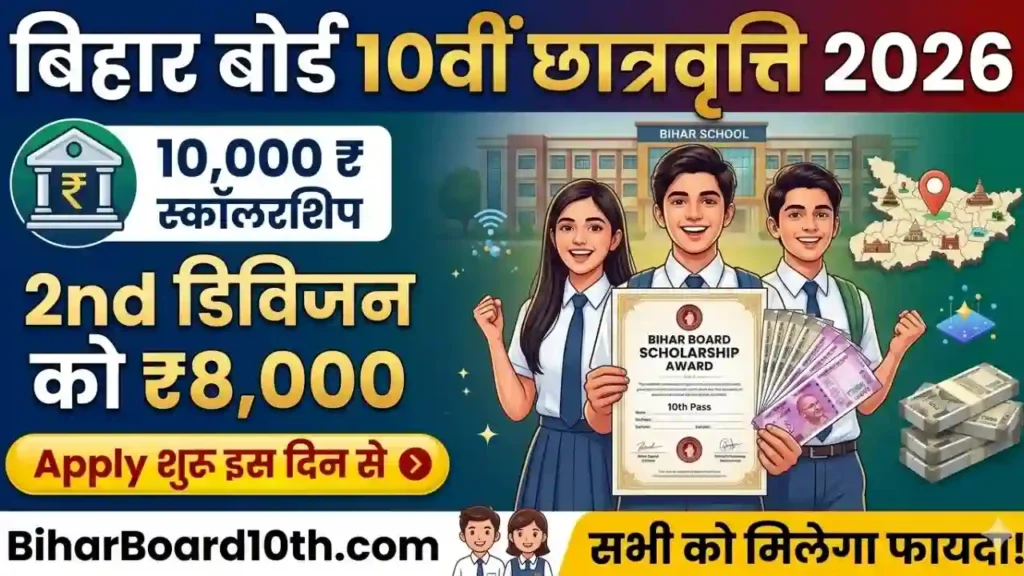 Bihar Board 10th Scholarship 2026 Apply Online